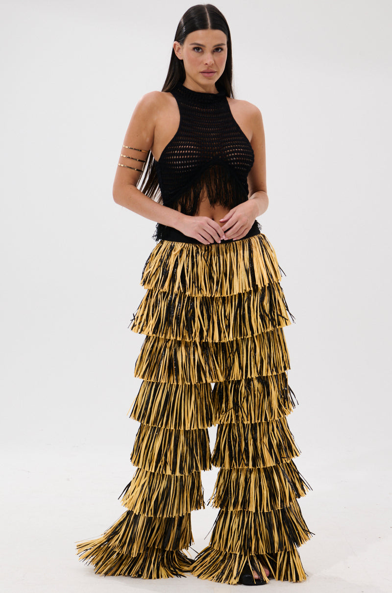 CRAZY FOR YOU STRAW PANTS
