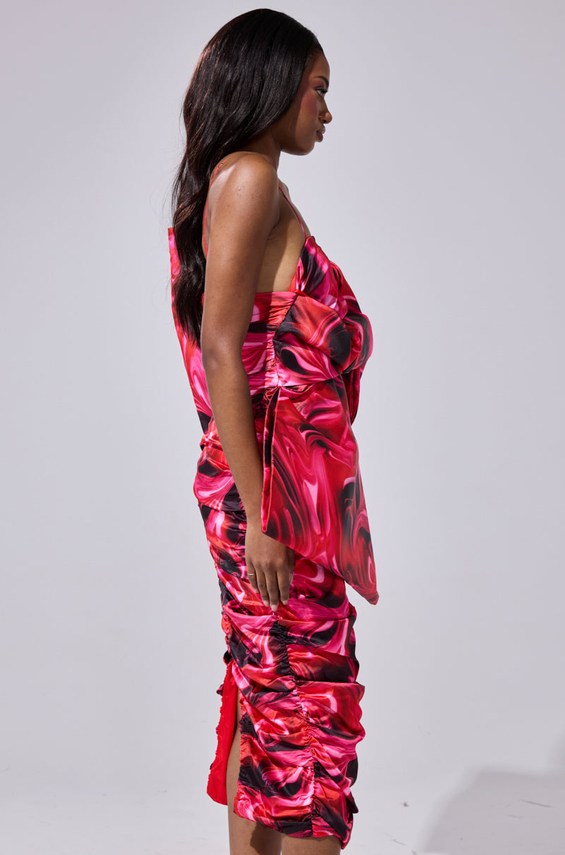 ONE OF ONE BOW MIDI DRESS