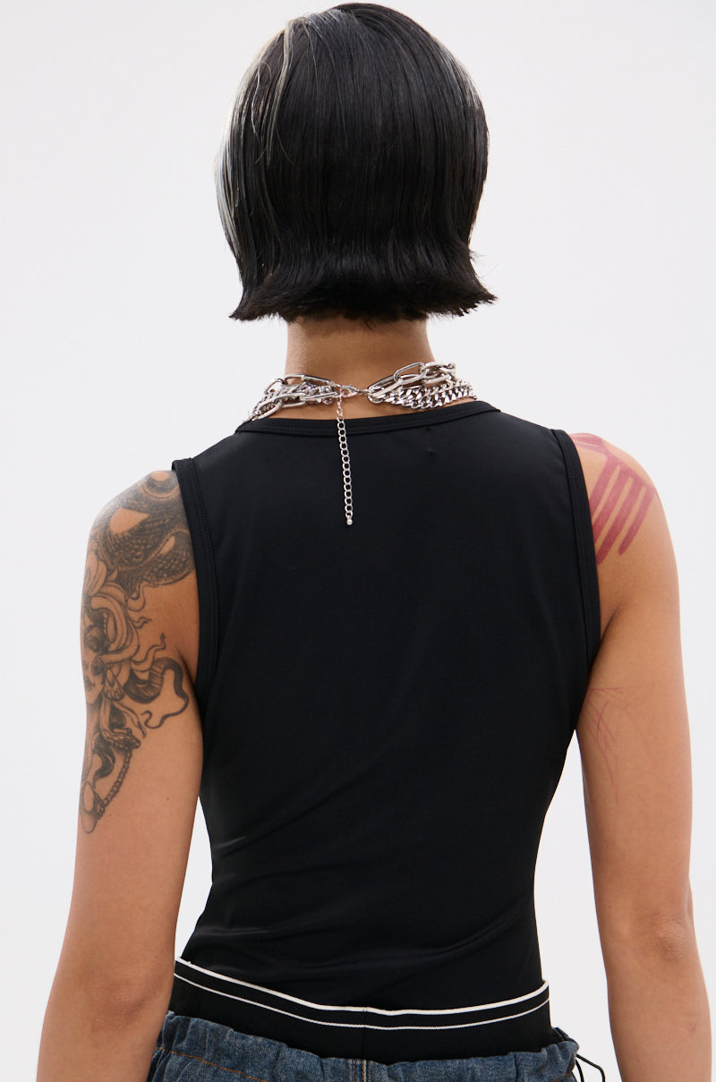 PAXTON PLUNGE SLEEVELESS BODYSUIT