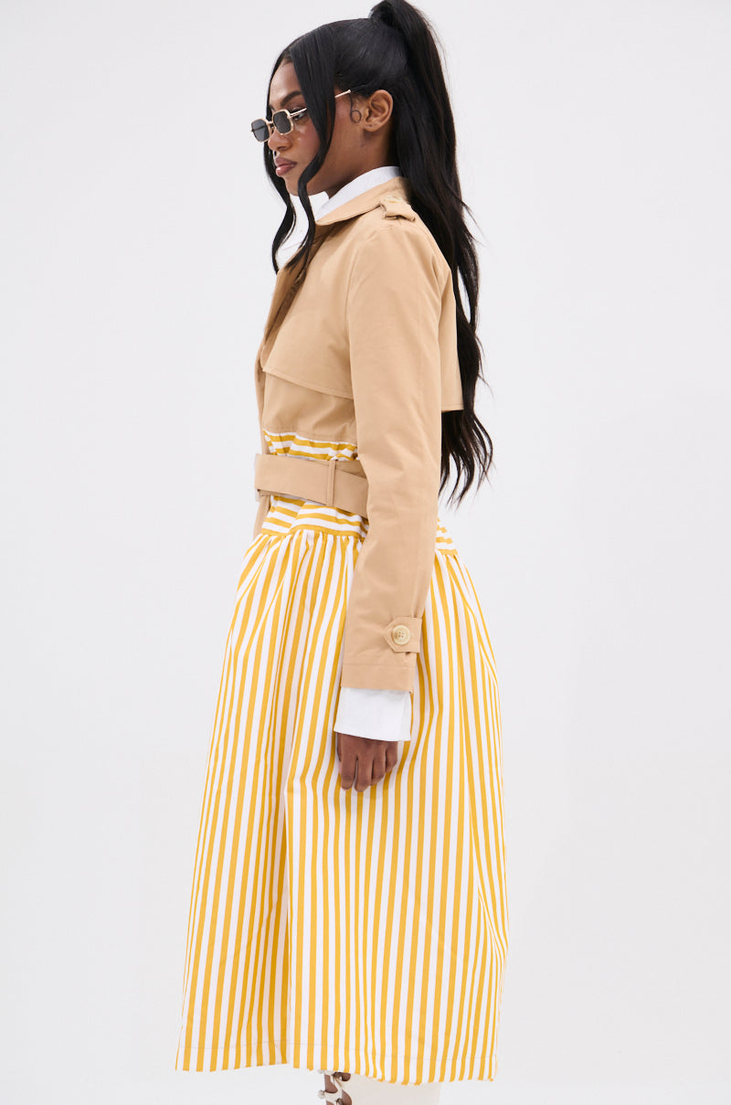 LIKE A LADY STRIPED TRENCH