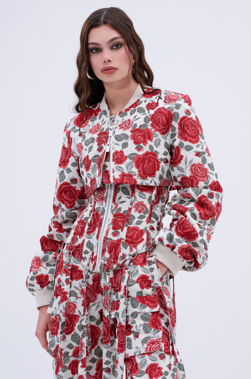 FULL OF ROSES CROPPED BOMBER