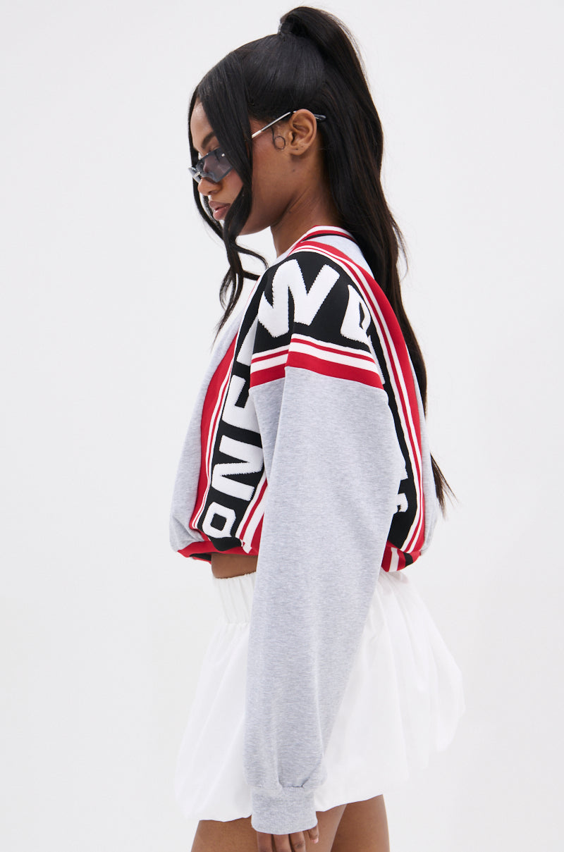 ONE TIME ONLY CROPPED SWEATSHIRT