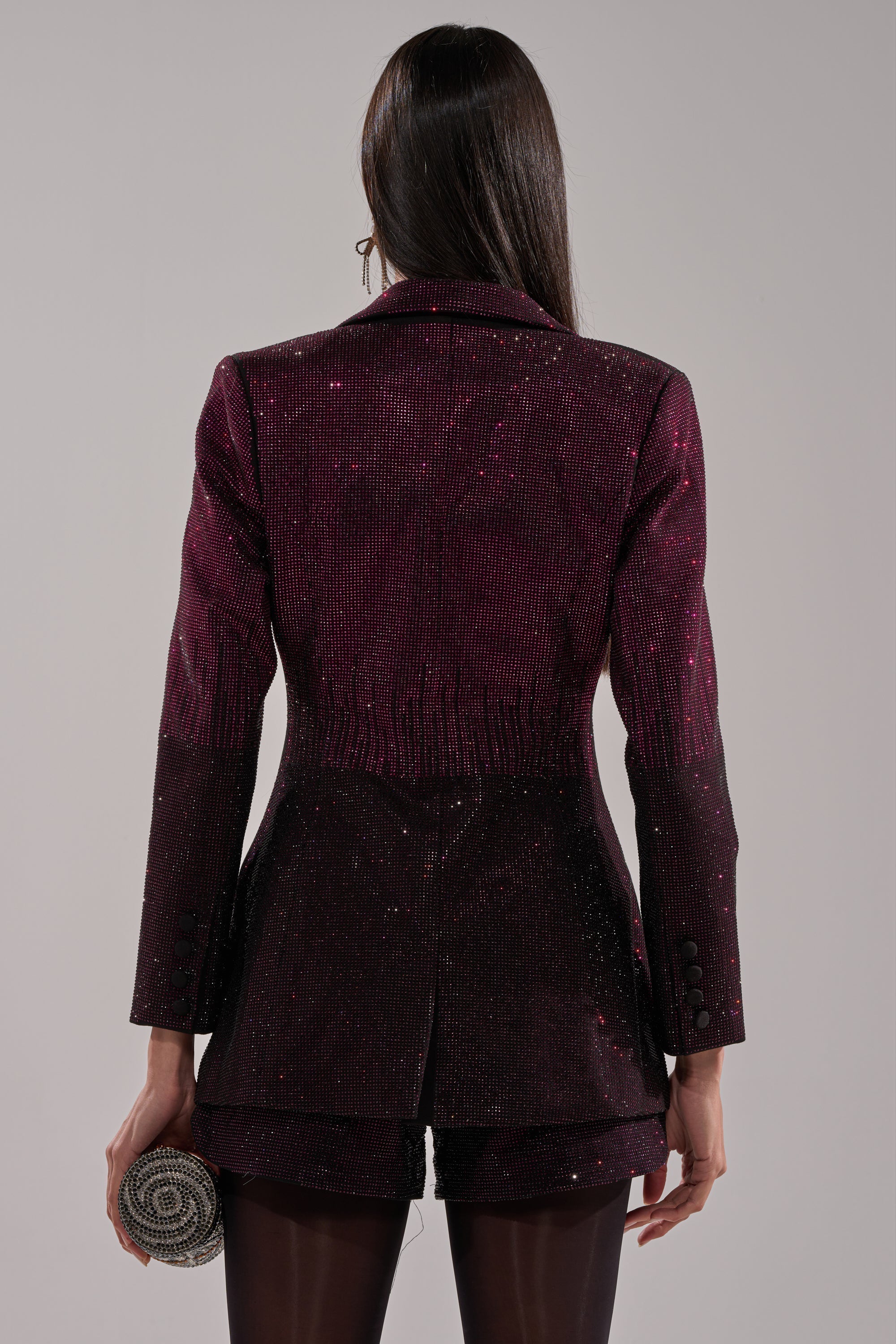 RAISE A GLASS RHINESTONE BLAZER