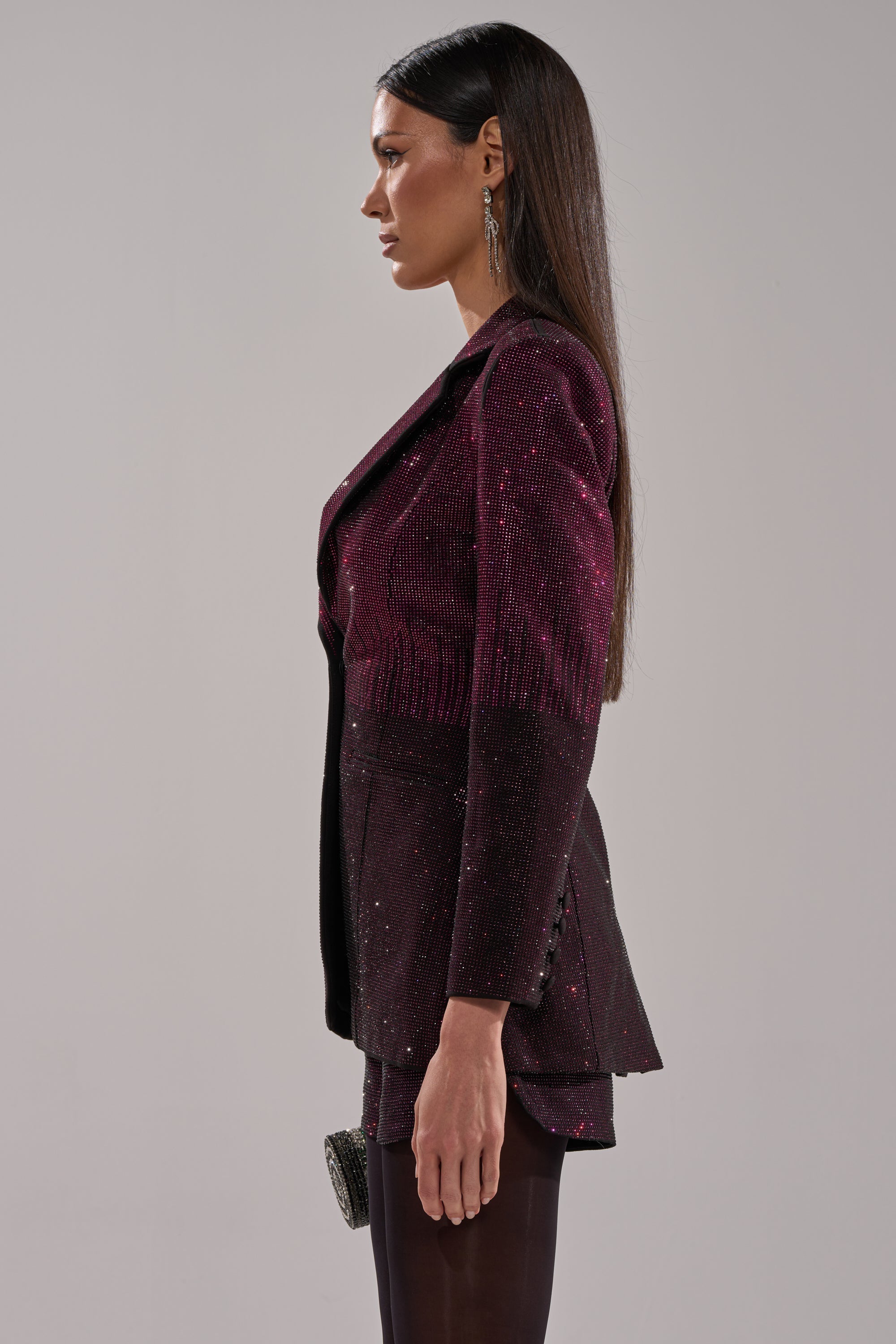 RAISE A GLASS RHINESTONE BLAZER