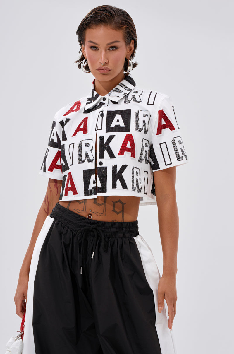 READ IT BABY BUTTON DOWN
