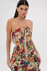 FLORAL FOR DAYS BROCADE CORSET