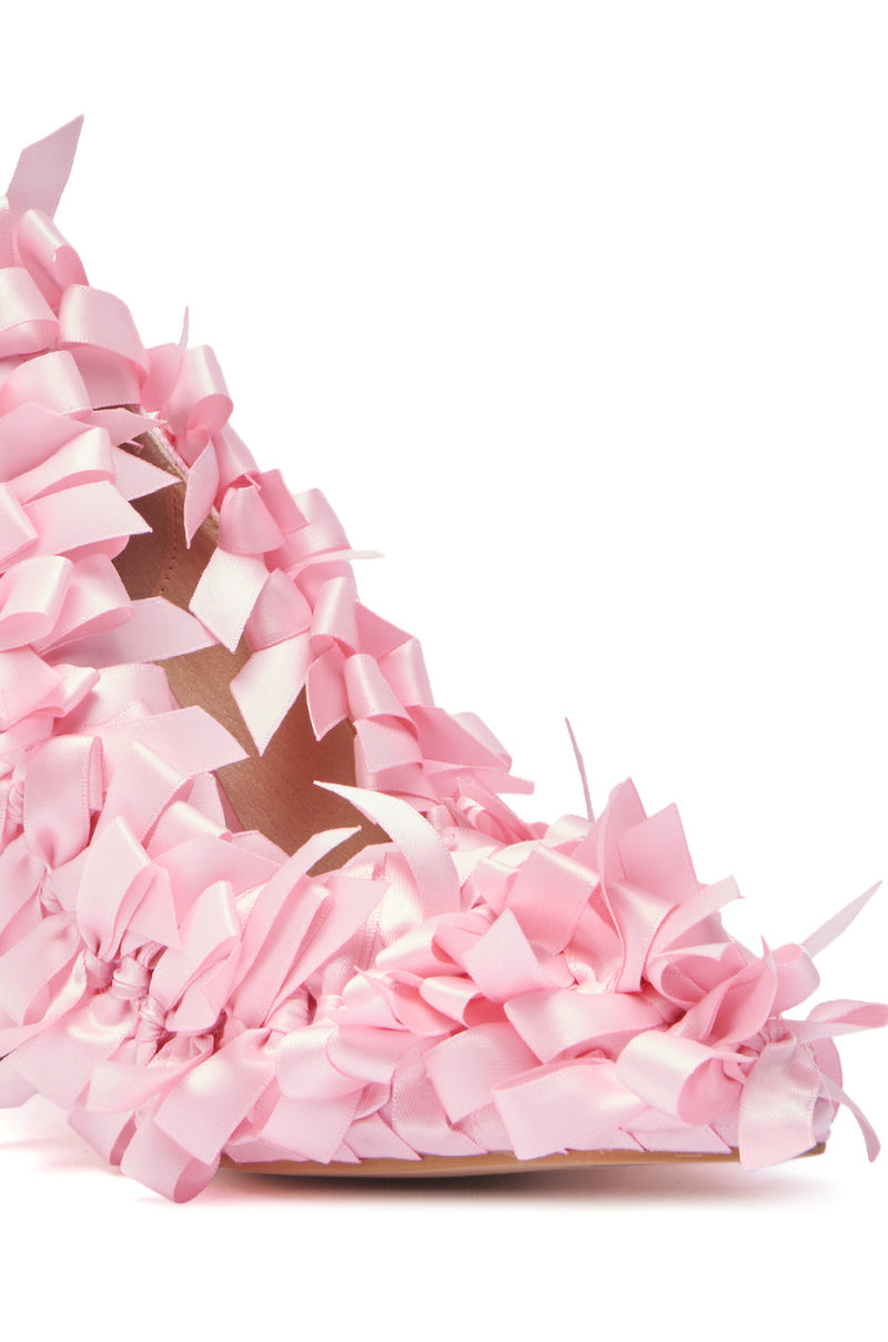 AZALEA WANG STACIA PINK BOW PUMP