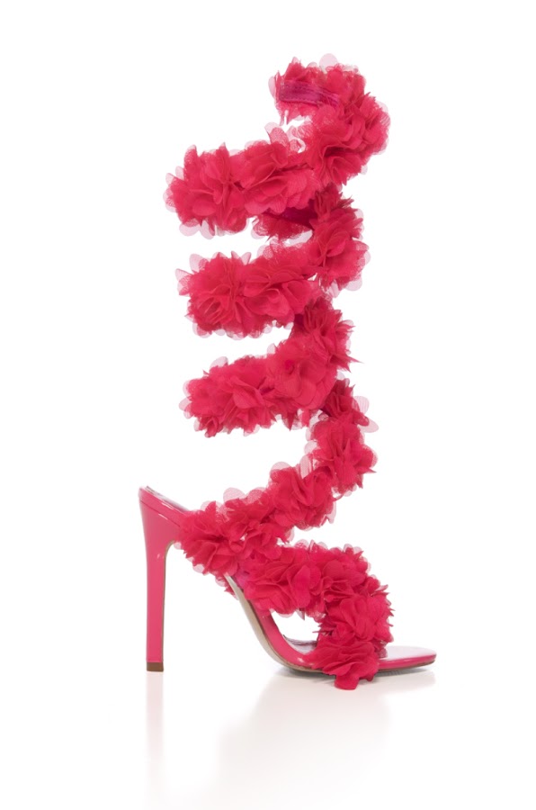 AZALEA WANG THEODOSIA PINK STILETTO SANDAL