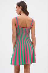 GIRLY POP STRIPE MINI DRESS