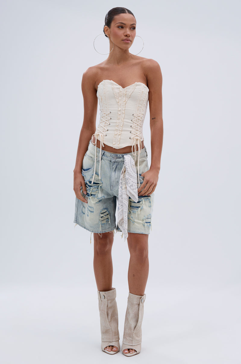 LETS GET ROWDY LACE UP CORSET