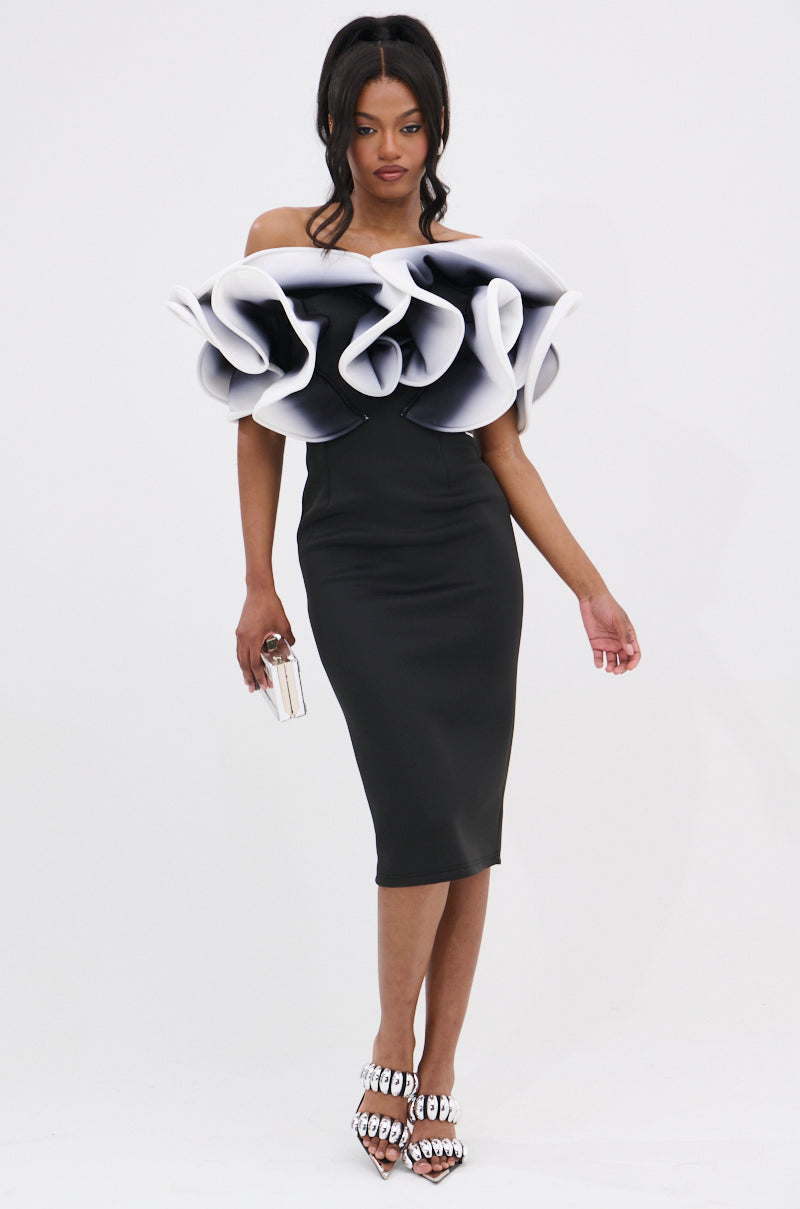 PRETTY WOMAN OMBRE MIDI DRESS