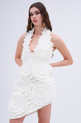 ONE OF ONE BANDAGE MINI DRESS IN WHITE