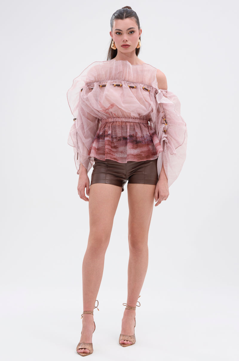 ANYWHERE BUT HERE BLOUSE