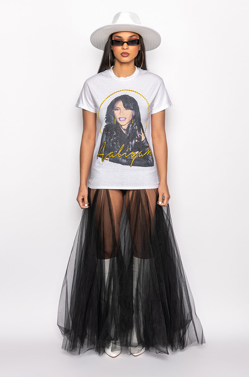 AALIYAH RHINESTONE TSHIRT
