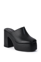 AZALEA WANG CAMBRIA BLACK CHUNKY CLOG