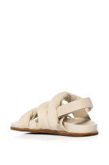 AZALEA WANG CAPTIVATING PUFFY FLAT SANDAL IN BONE