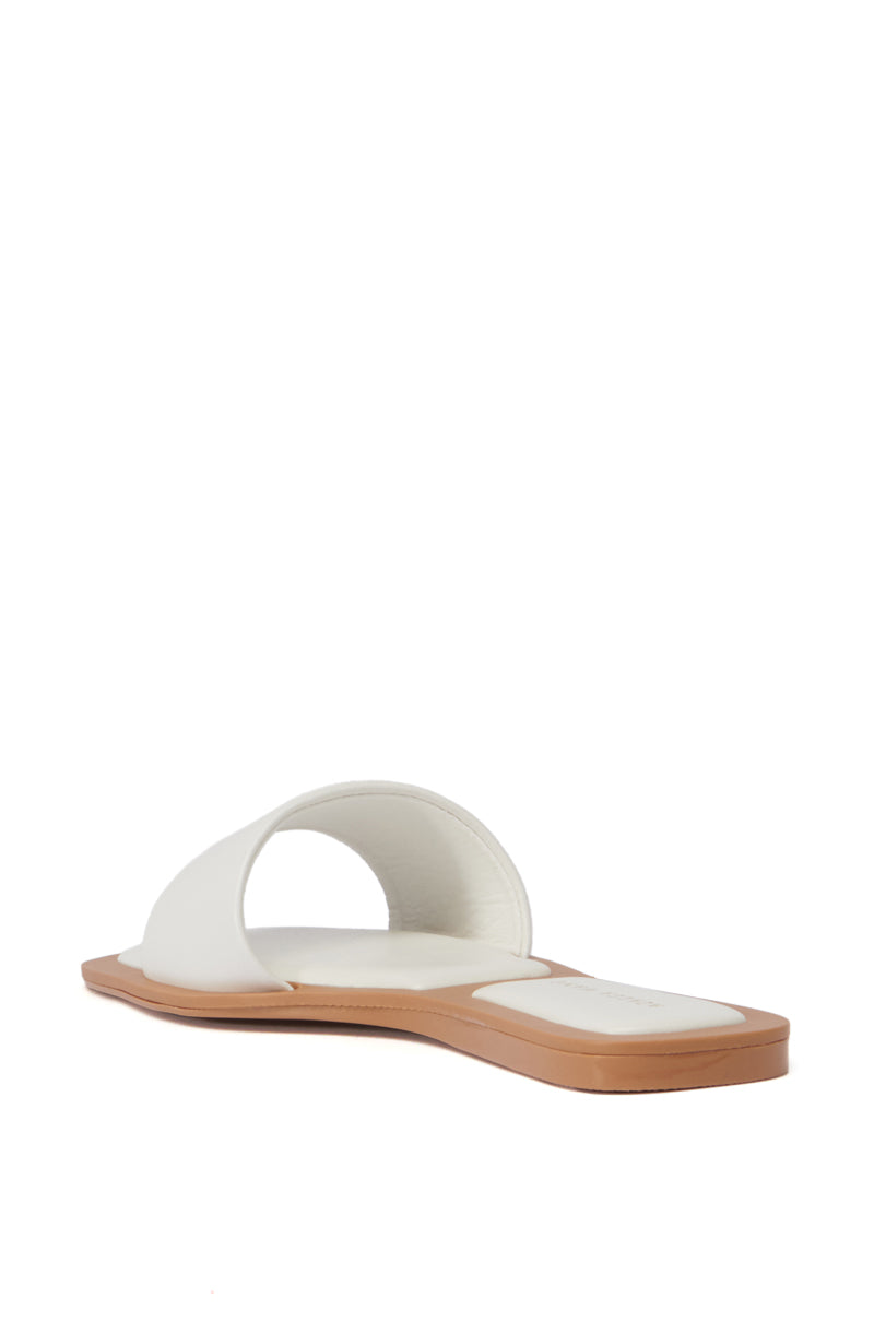 AZALEA WANG CELESTIN WHITE FLAT SANDAL