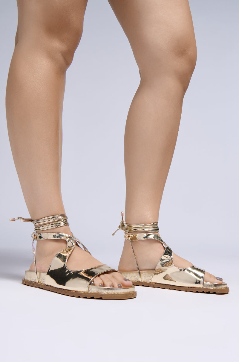 AZALEA WANG CHERYE GOLD GLADIATOR SANDAL