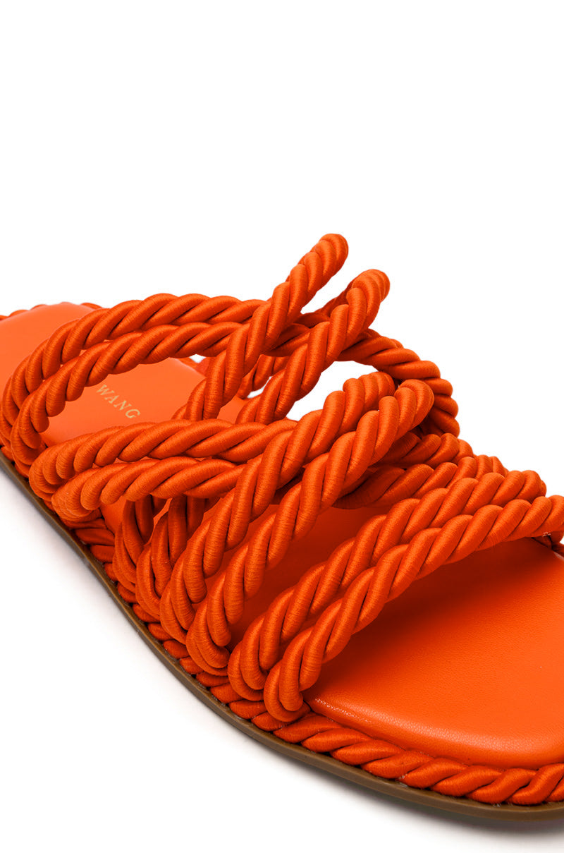 AZALEA WANG DELORES ROPE UPPER SANDAL IN ORANGE