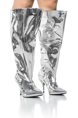 AZALEA WANG HARROWING SILVER BOOTIE