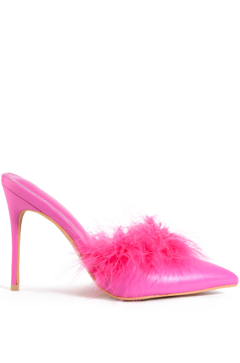 AZALEA WANG JABBA FEATHER PUMP IN PINK