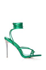 AZALEA WANG HYPER GREEN TIE SANDAL