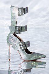 AZALEA WANG JENNA EMBELLISHED PUMP IN SILVER