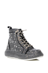 AZALEA WANG OTIS EMBELLISHED HIGH TOP IN BLACK