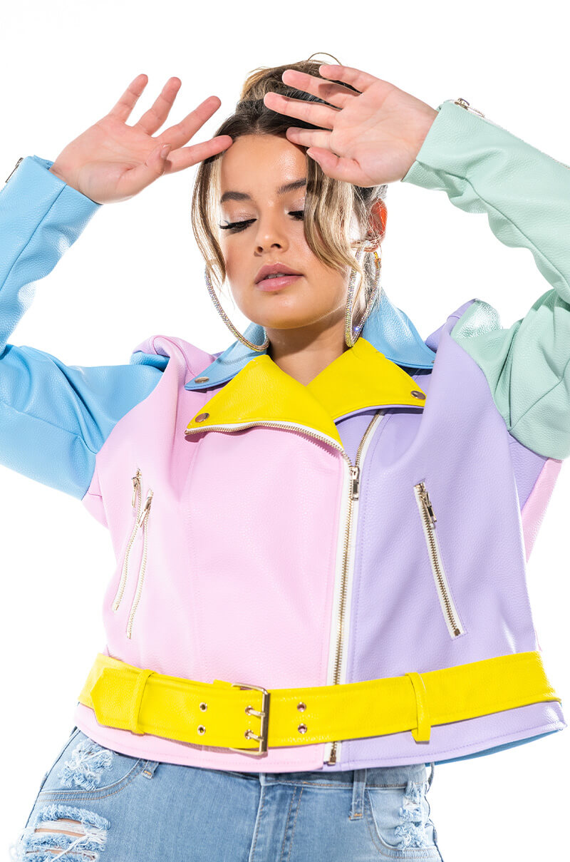 PASTEL DREAMS MOTO JACKET