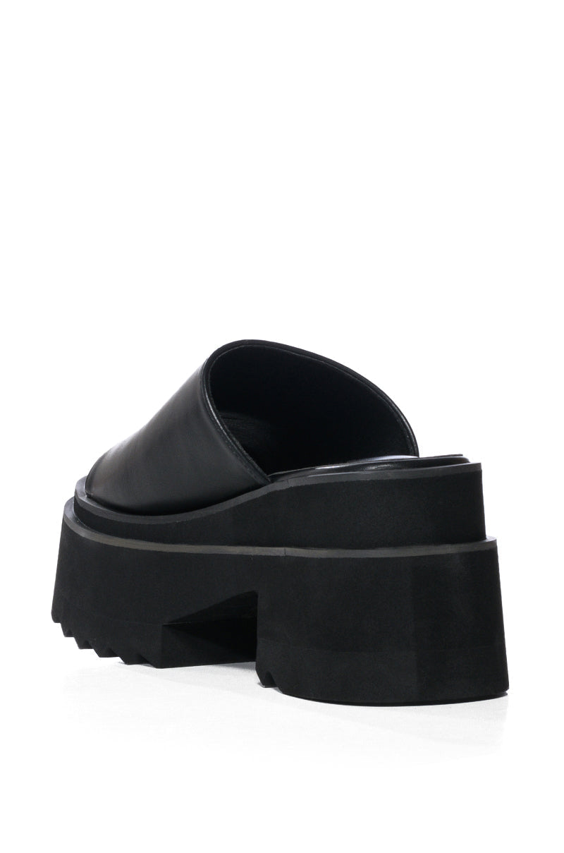 AZALEA WANG SAFIA CHUNKY BLACK SANDAL