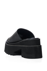 AZALEA WANG SAFIA CHUNKY BLACK SANDAL