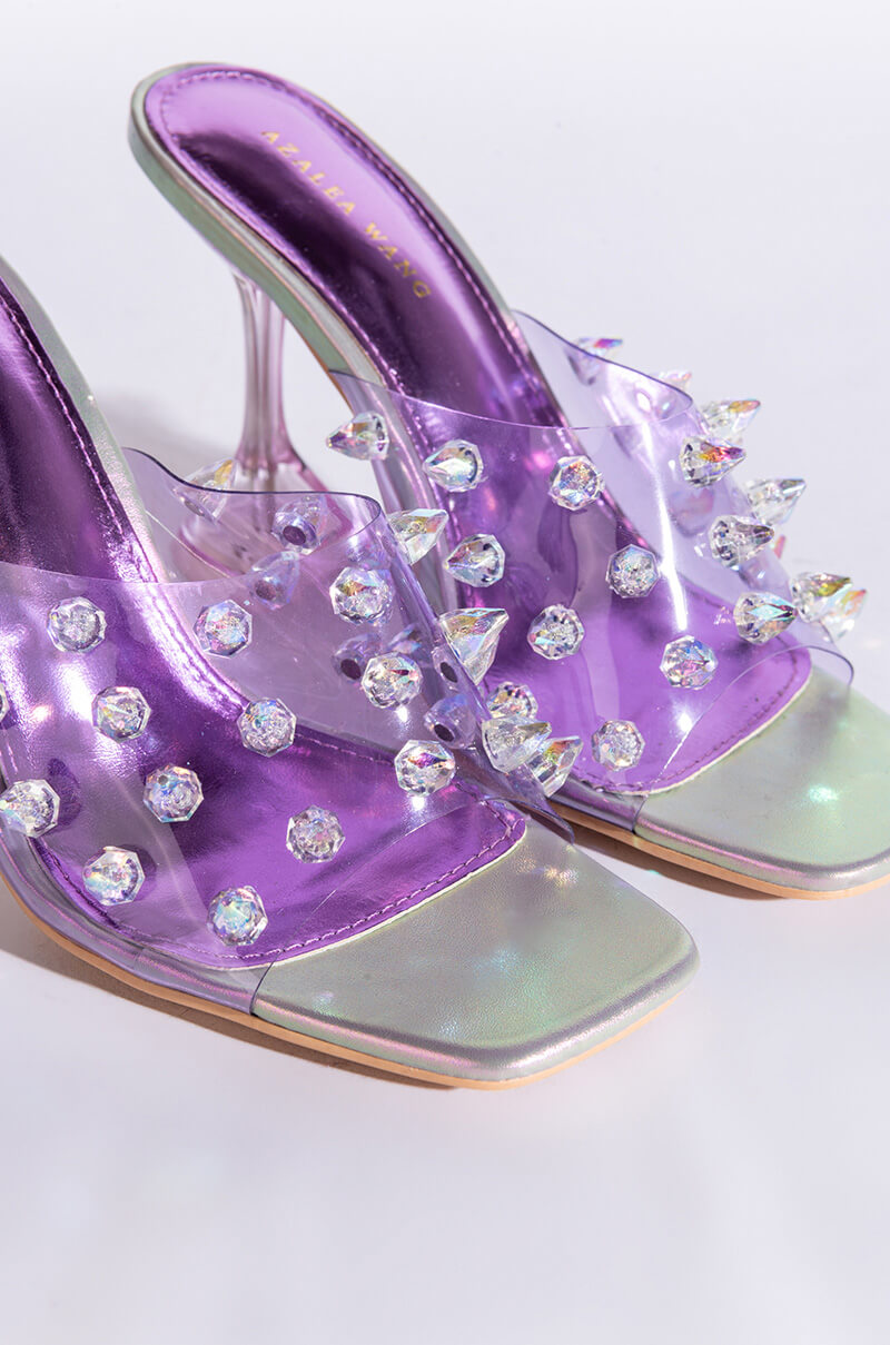 AZALEA WANG SWEET AND SOUR CHUNKY SANDAL IN PURPLE