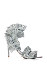 AZALEA WANG TWIZZLER SILVER SANDAL