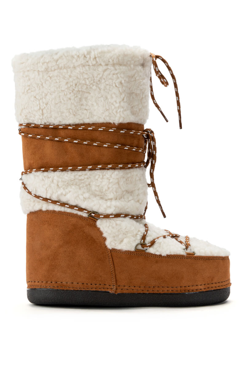 AZALEA WANG VALENTINA SUEDE BOOT IN TAN