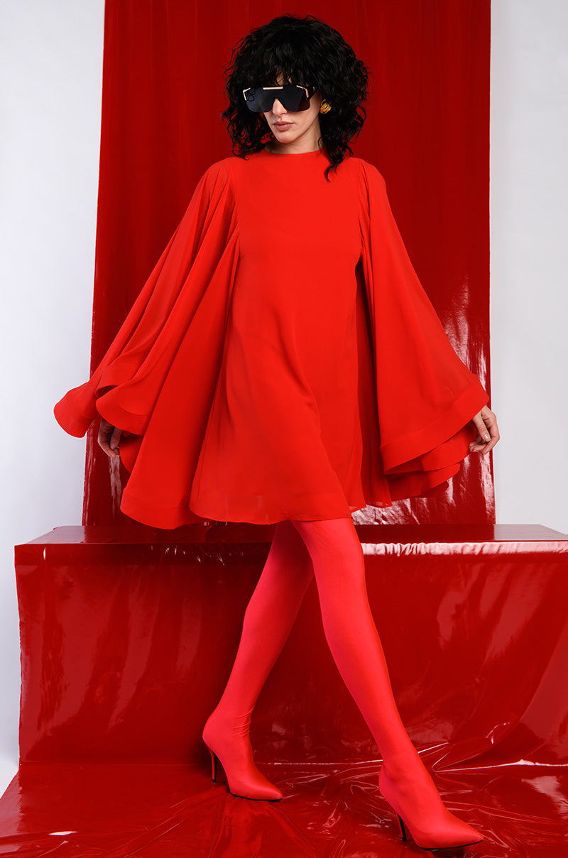BAD ROMANCE RELAXED DRAPE MINI DRESS