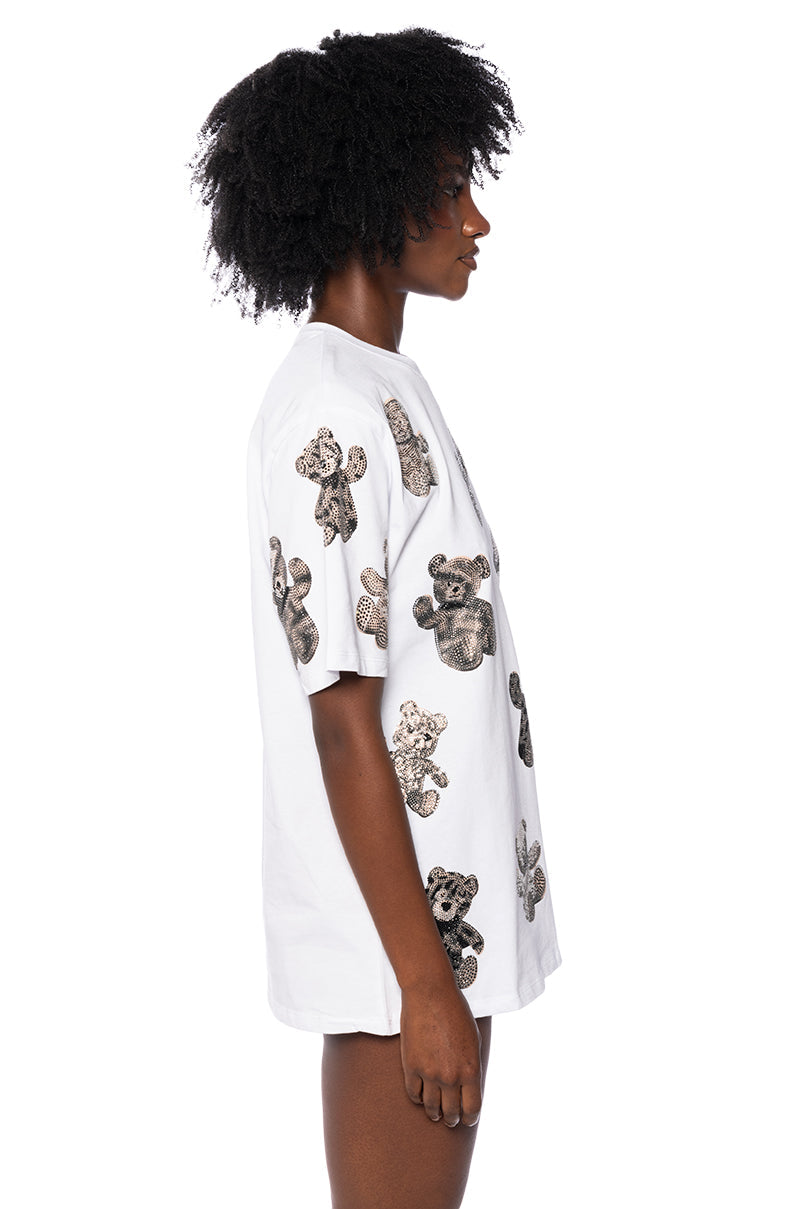 BEAR WITH ME EMBELLISHED TEE