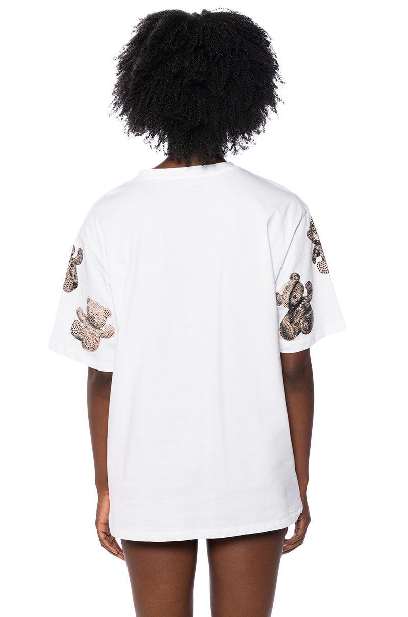 BEAR WITH ME EMBELLISHED TEE