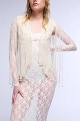 BELLE OF THE BALL PEARL EMBELLISHED CAPELET TOP