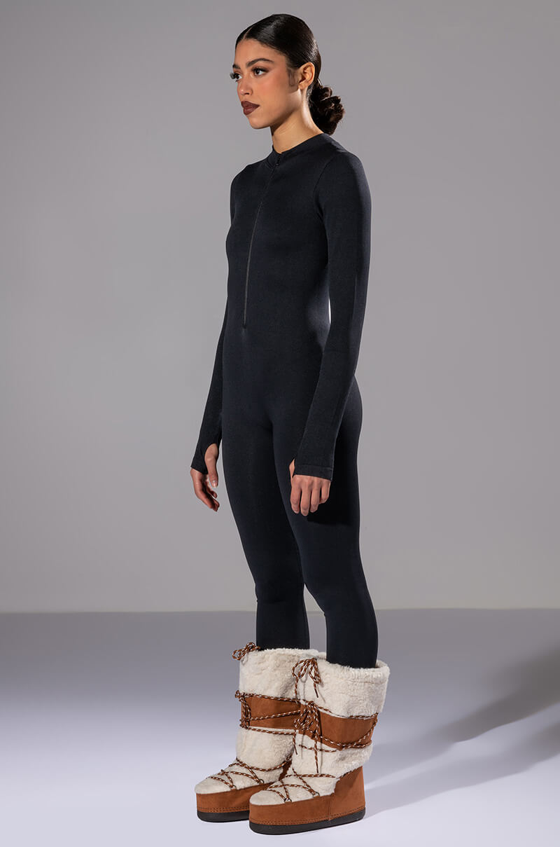 BEST WITH ANYTHING ZIP UP CATSUIT