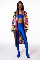 BOBBI FLORAL WOVEN CARDIGAN