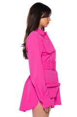 NIKKI UTILITY LONG SLEEVE MINI DRESS