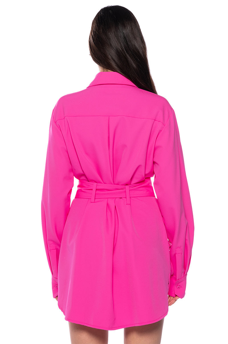 NIKKI UTILITY LONG SLEEVE MINI DRESS