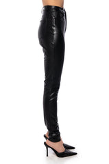 BUTTERY FAUX LEATHER PANTS IN BLACK