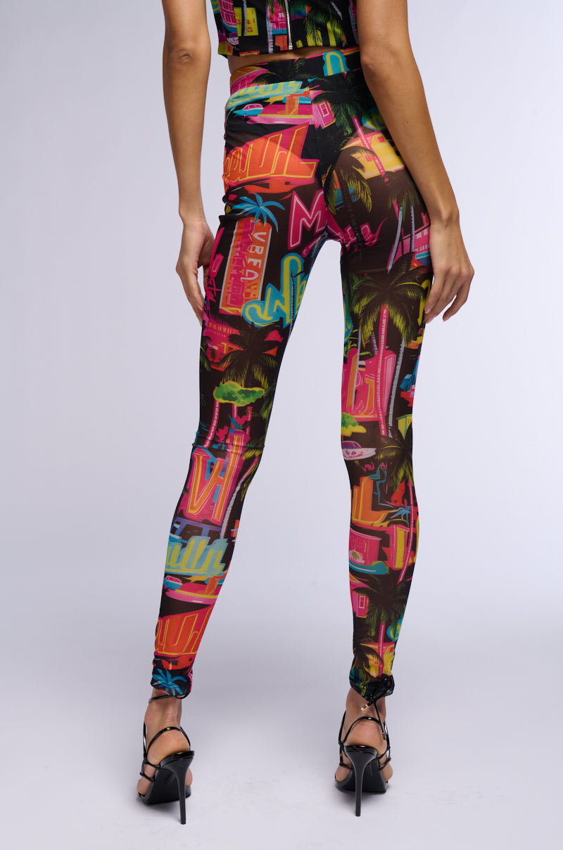 CALIFORNIA LOVE MESH HIGH WAIST LEGGING