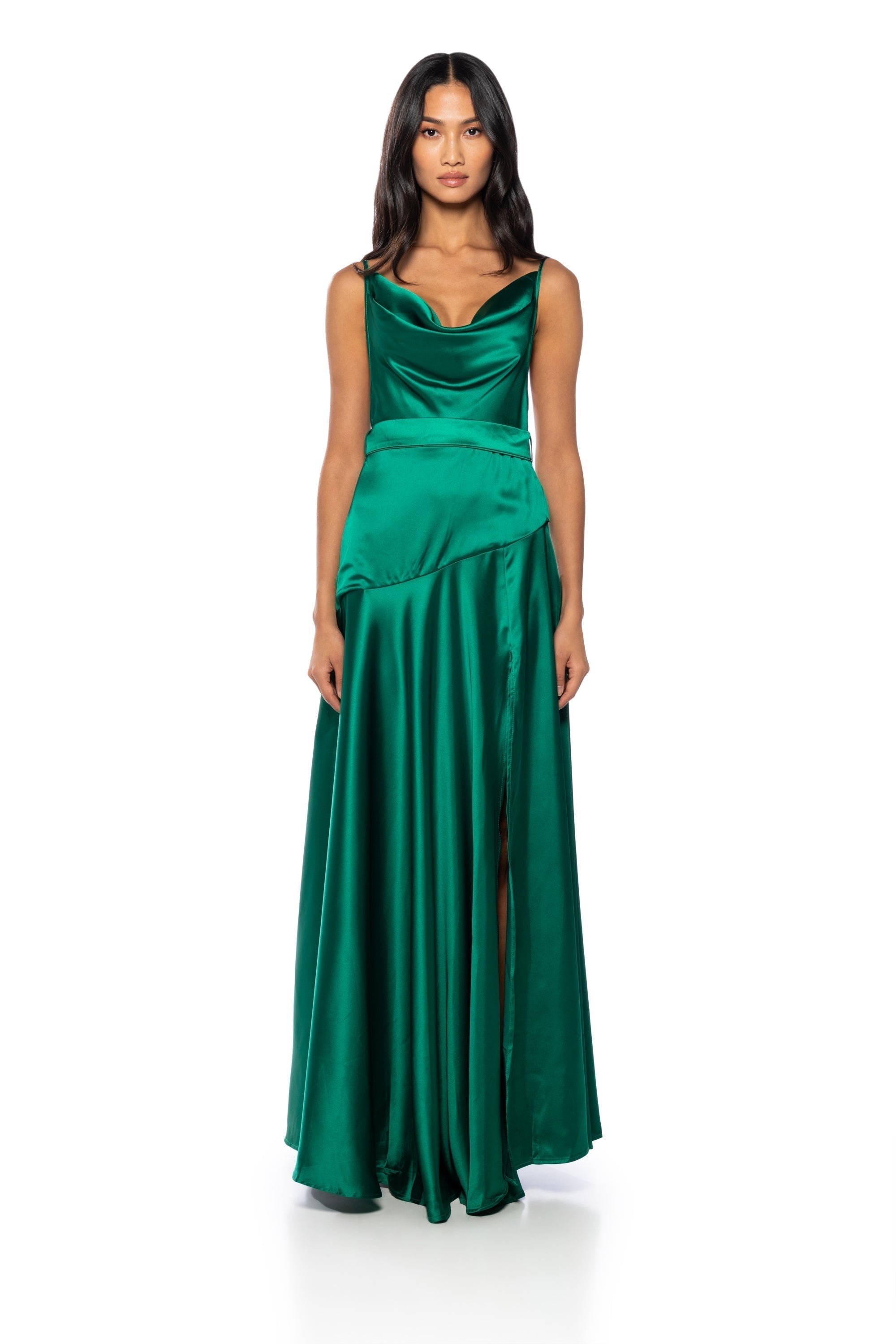 CASSIDEE COWL NECK MAXI DRESS