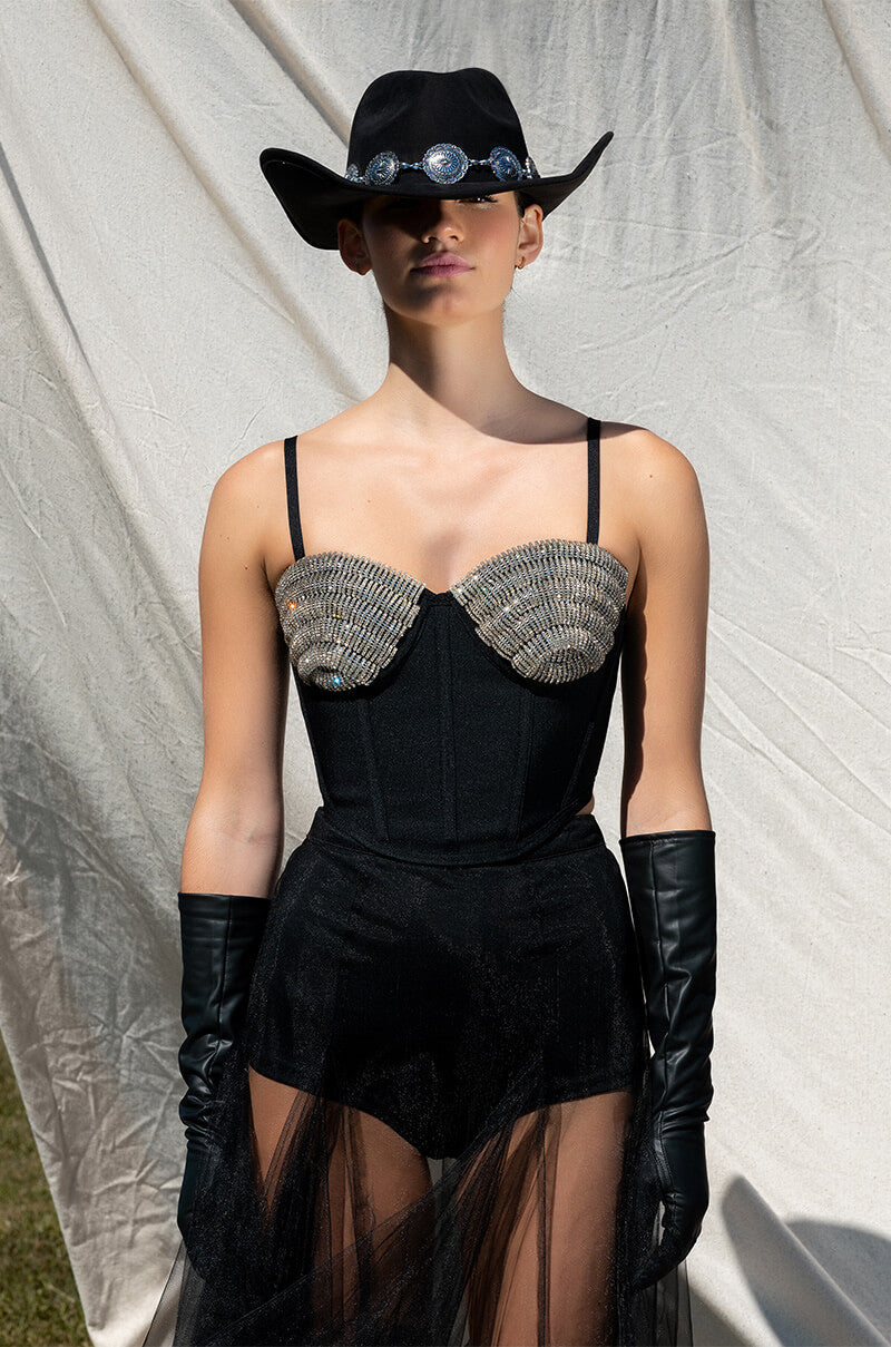 CHAMPAGNE WISHES EMBELLISHED CORSET