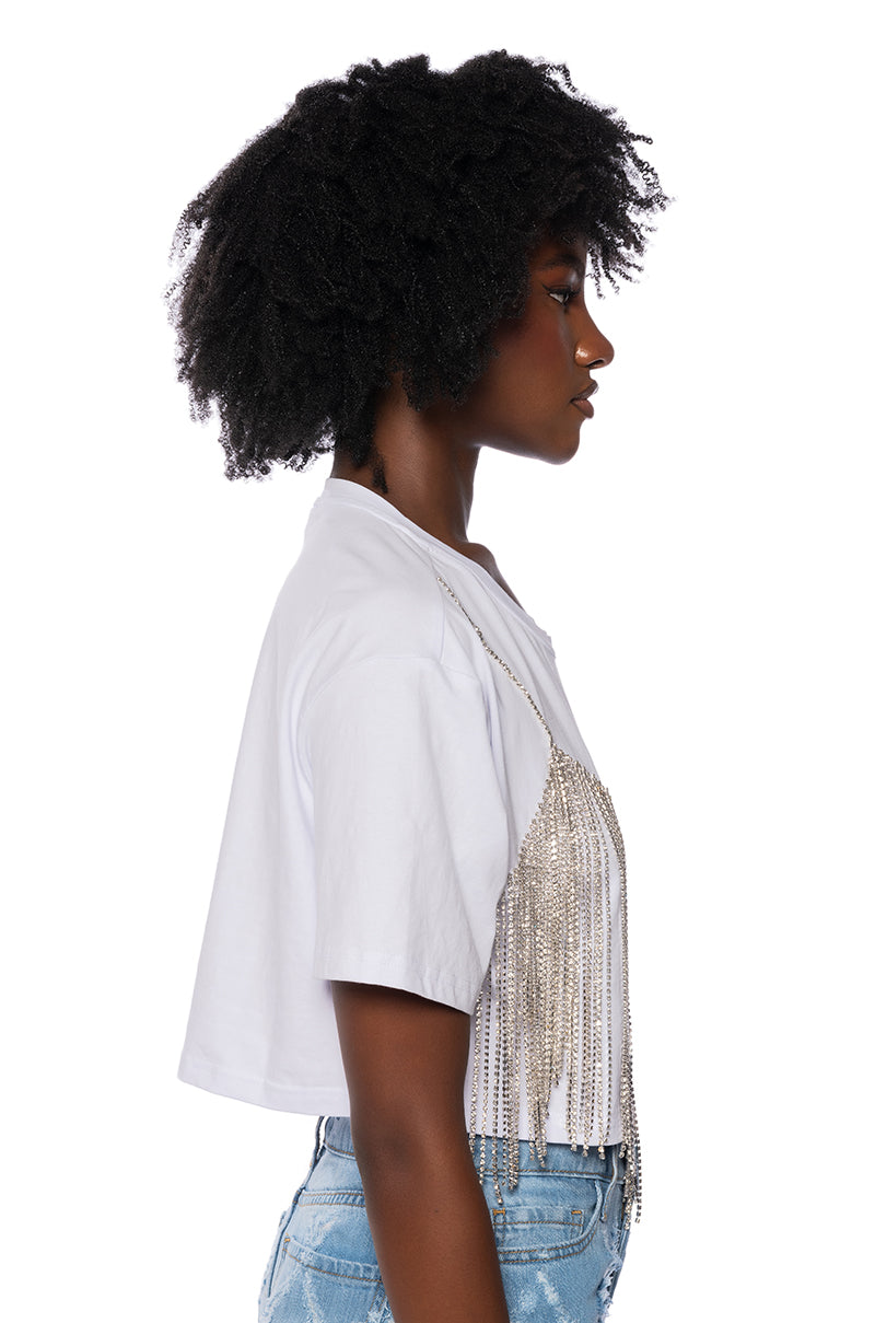 CHROME DANCER RHINESTONE T-SHIRT