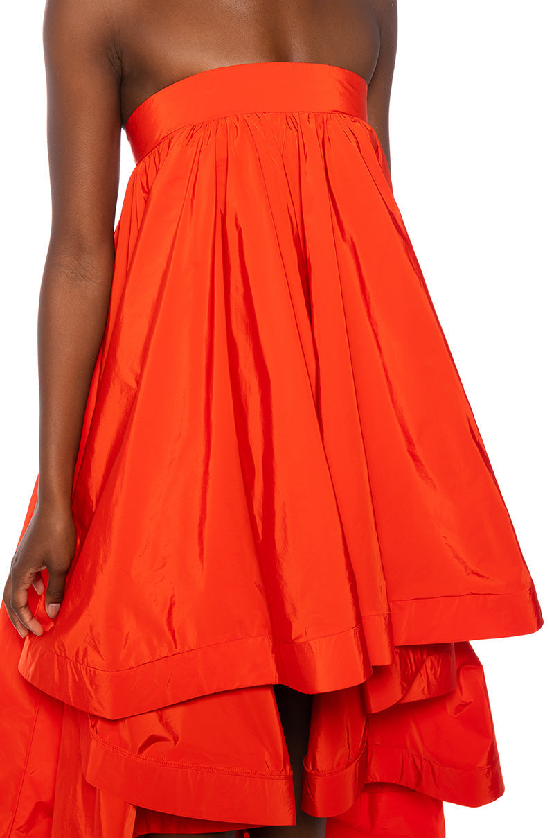 CLARA STRAPLESS HIGH LOW DRESS