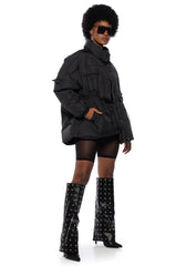CLASSIC CINCHED WAIST PUFFER JACKET