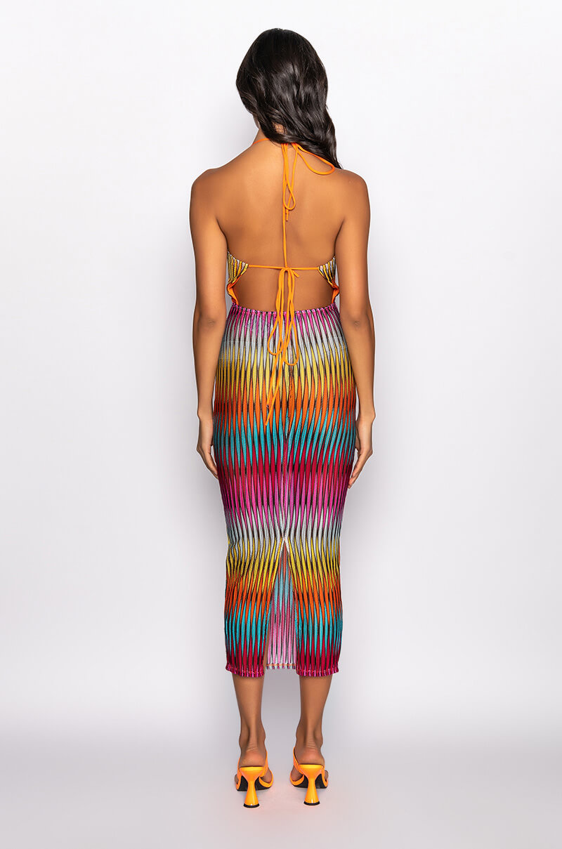 COME OVER MAXI HALTER TOP DRESS